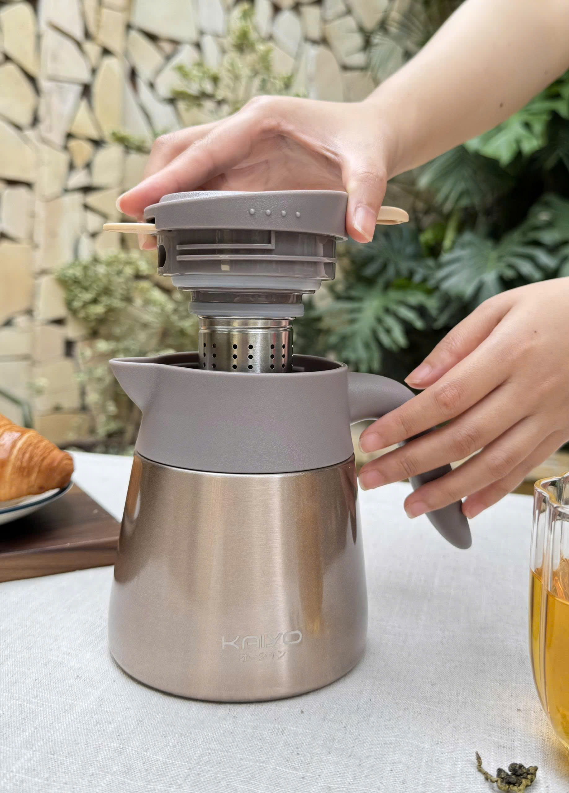 Bình giữ nhiệt pha trà kèm lõi lọc inox 304 Kaiyo 500ml_thumbnail_11