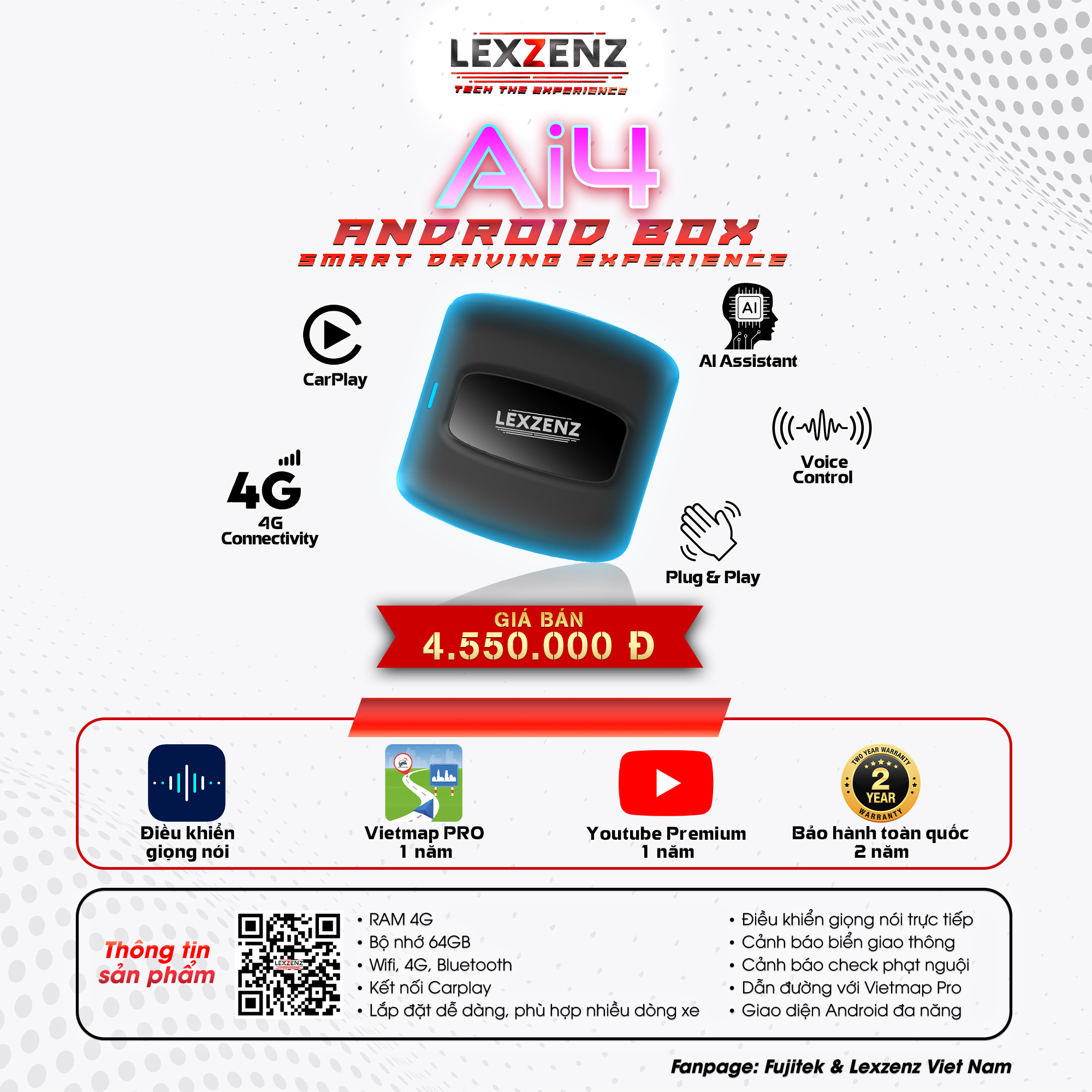 Android Box Ai4 thương hiệu Lexzenz