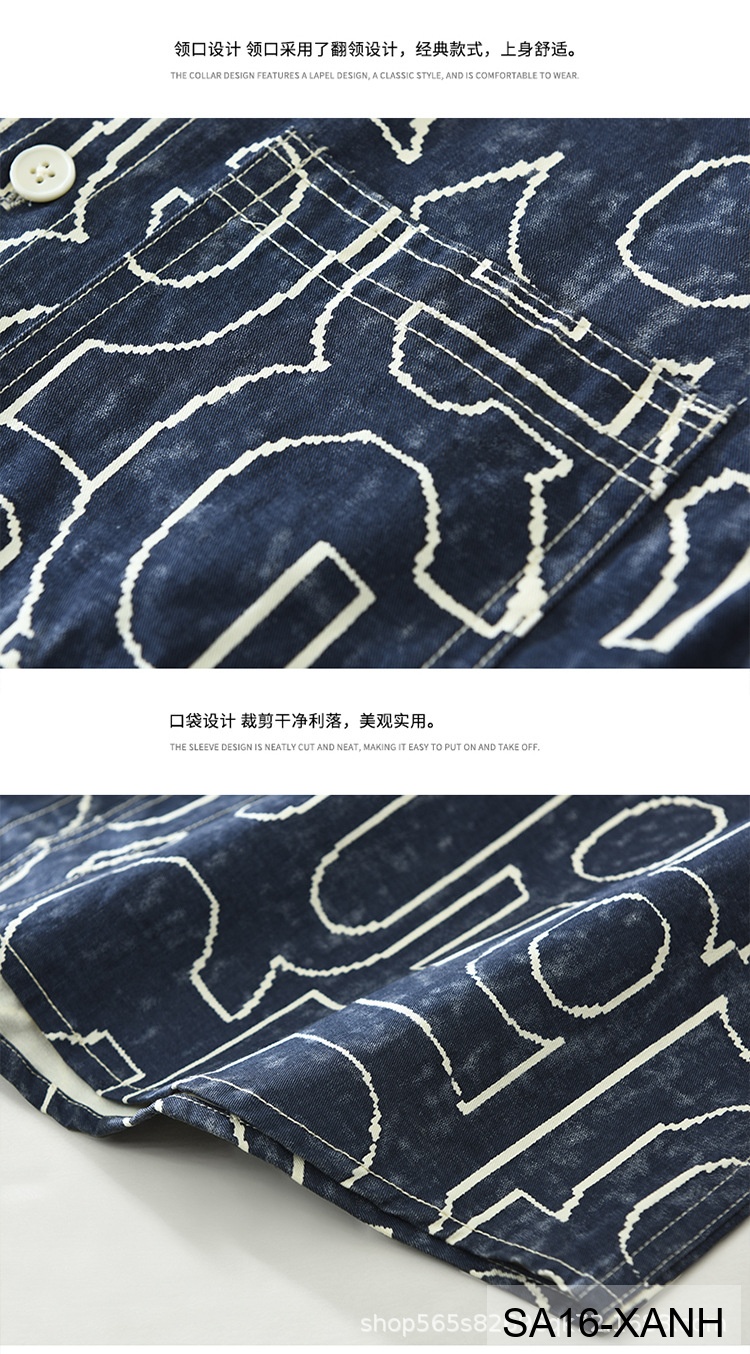 SA16 - Áo Sơ Mi Nam Tay Dài In Chữ Nghệ Thuật Dáng Rộng Phong Cách Thời Trang_thumbnail_10