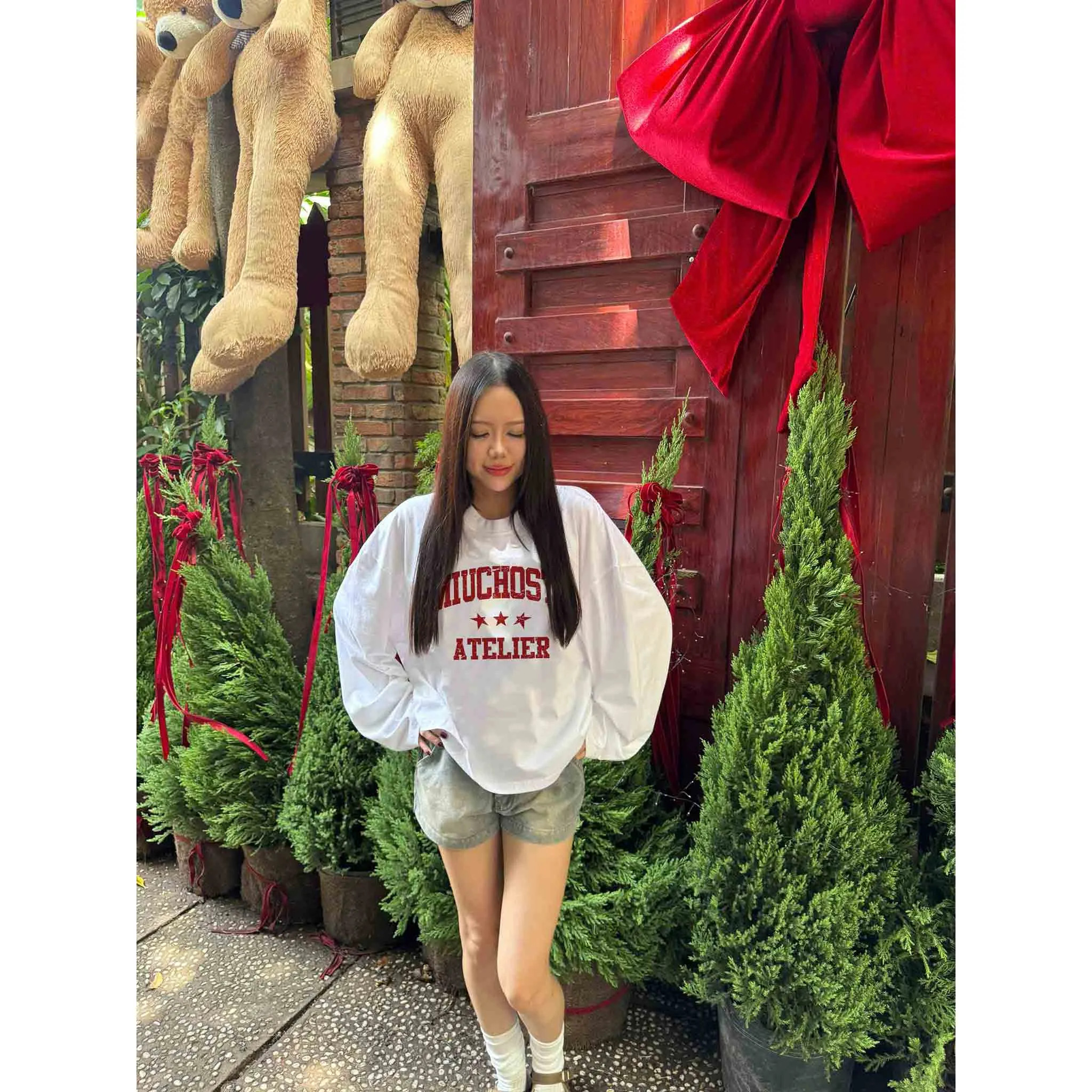 Áo thun boxy tay dài local brand Miucho Club vải cotton thoáng mát cổ tròn in mix 2676_thumbnail_3