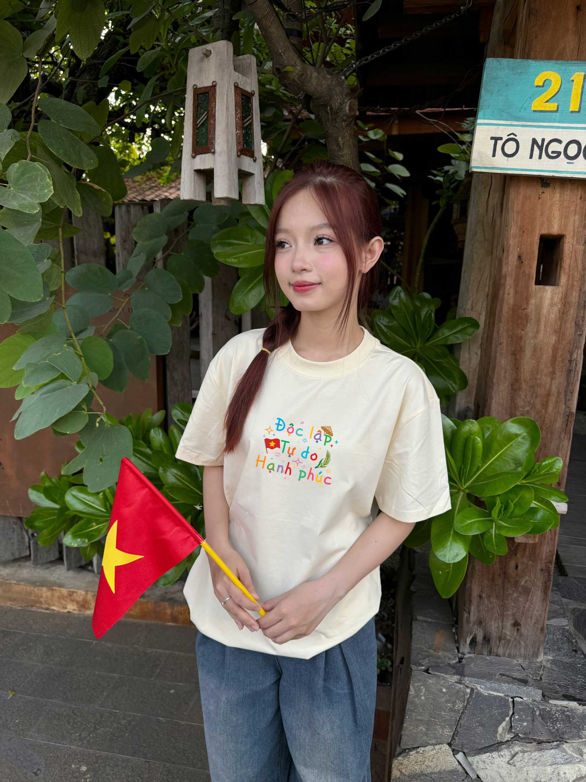 Áo thun Việt Nam tôi yêu form rộng 2127 Miucho cổ tròn vải cotton 4c 220gsm thoáng mát in mix_thumbnail_3