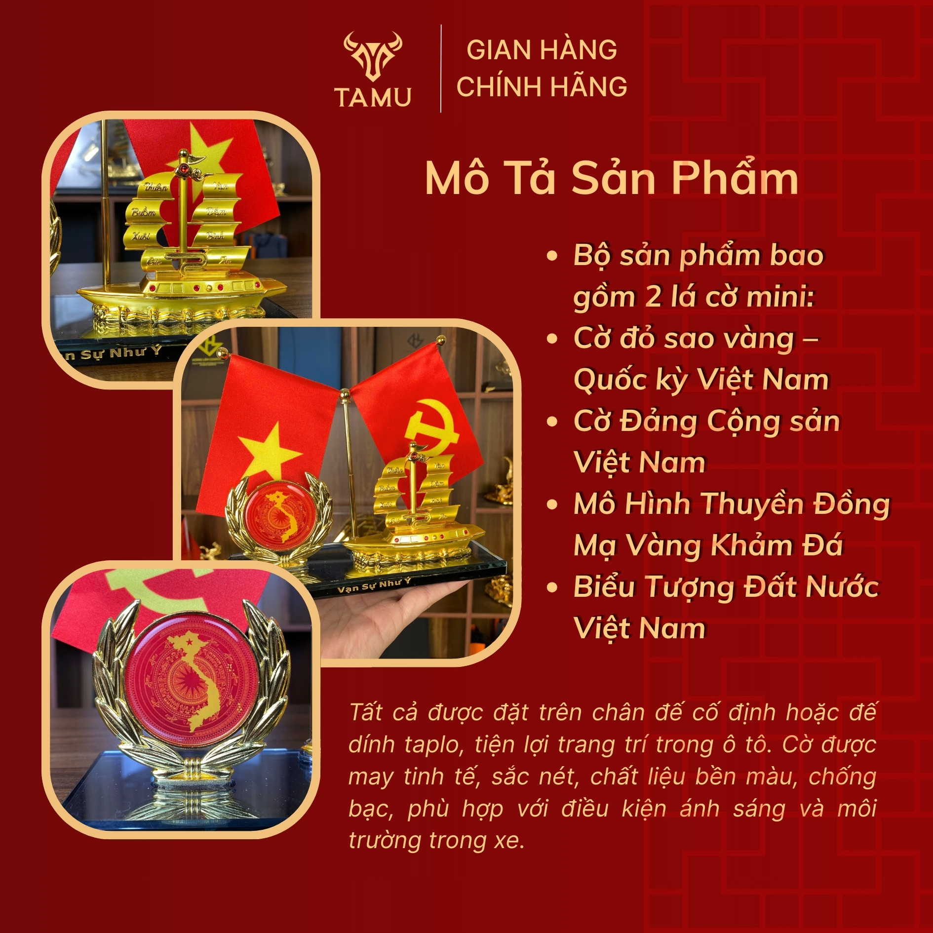 Mô Hình Thuyền Vàng Cờ Tổ Quốc Cờ Đảng_thumbnail_12