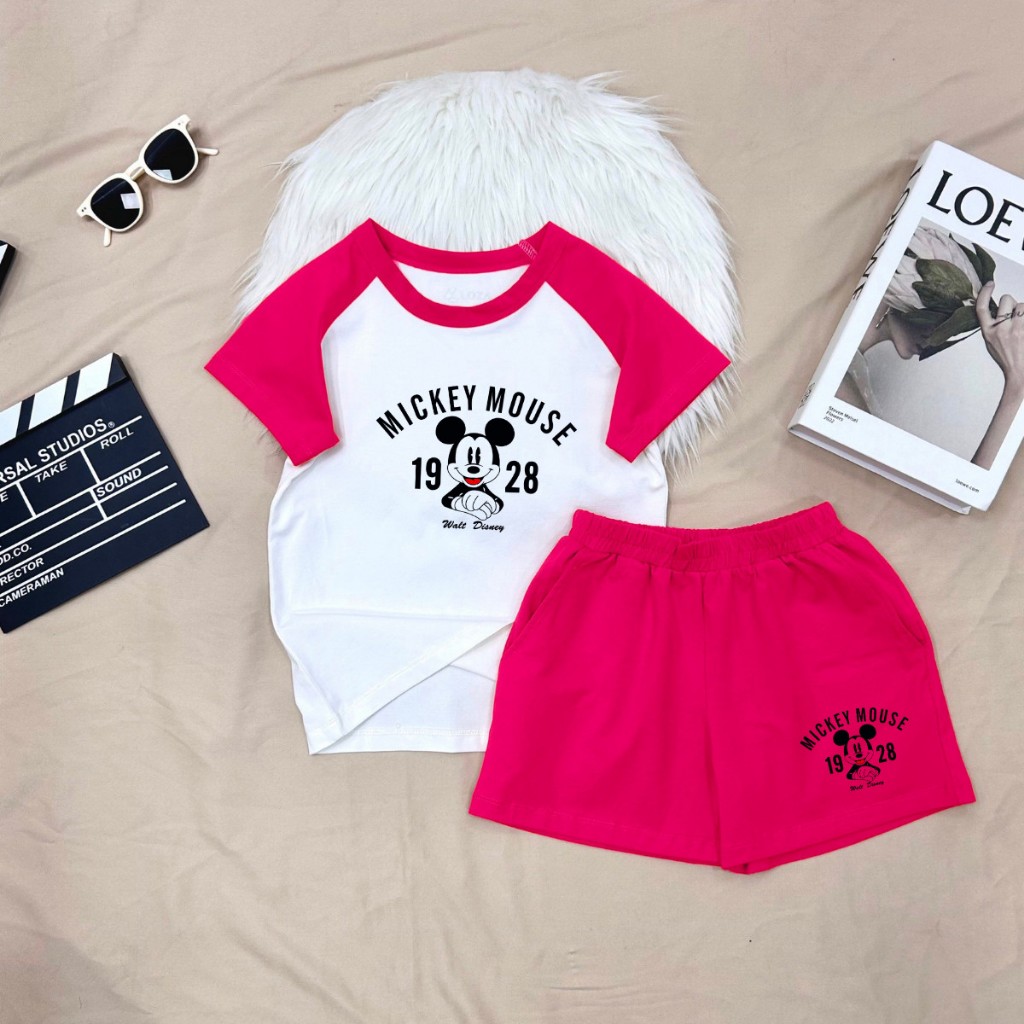 Đồ bộ bé gái "Mickey 1928"- Loza Kids FB88
