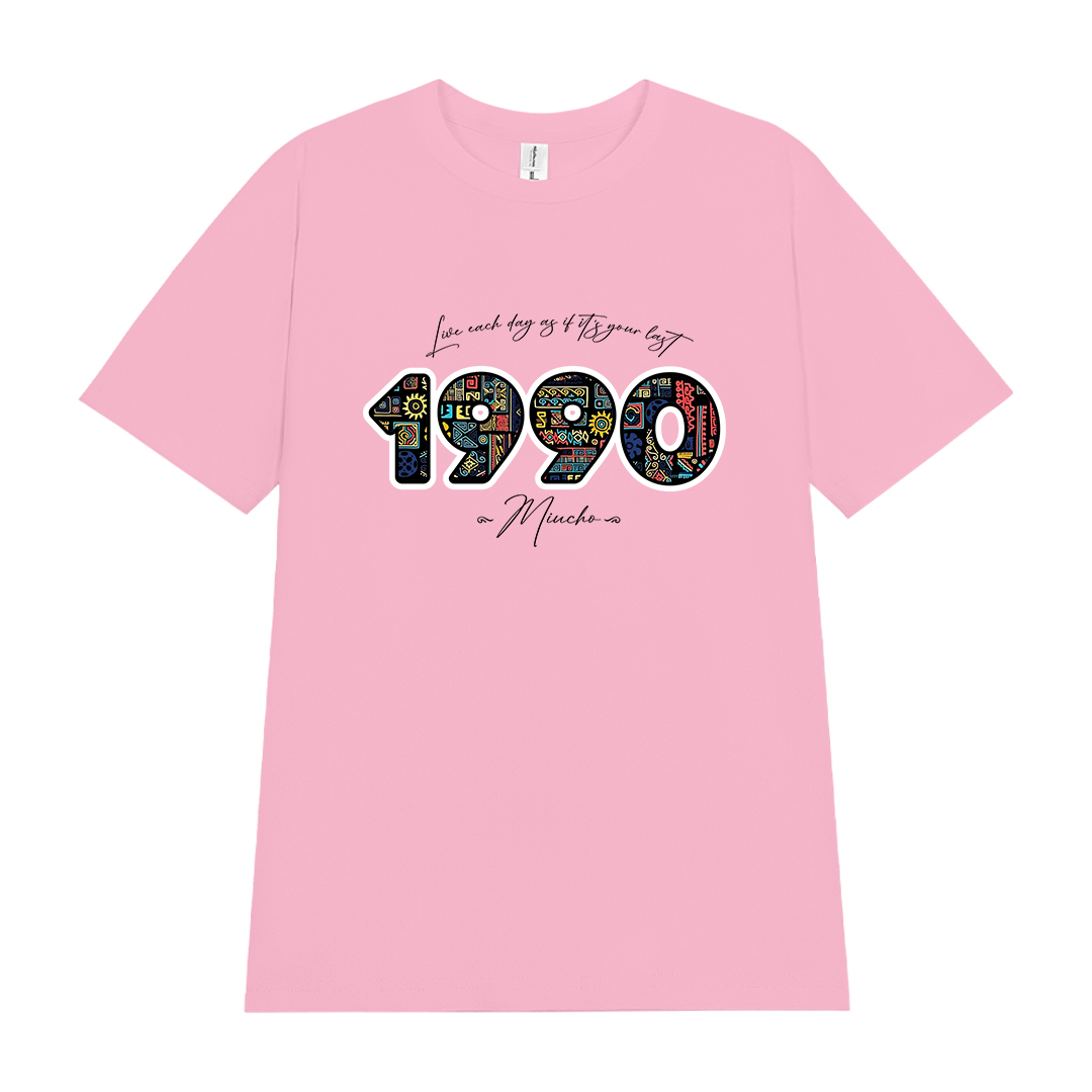 Áo thun nữ in năm sinh 1990 form vừa regular vải cotton 4c thoáng mát ARD1777 Miucho Chic in mix_thumbnail_9