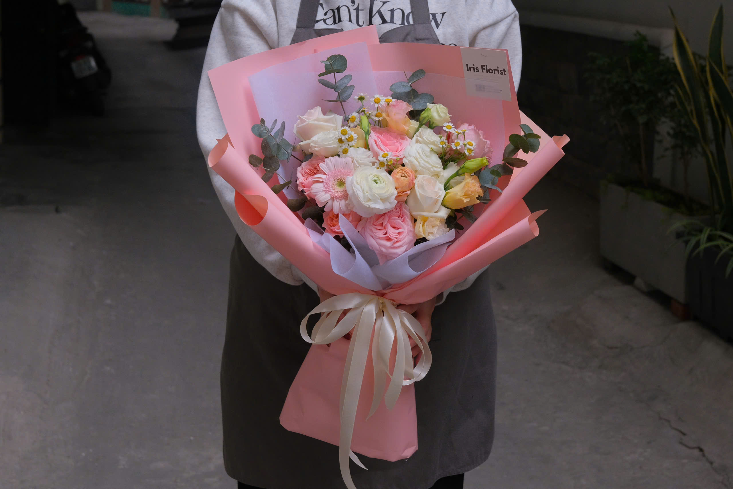 Bó hoa tone hồng cam mix mao lương_thumbnail_2