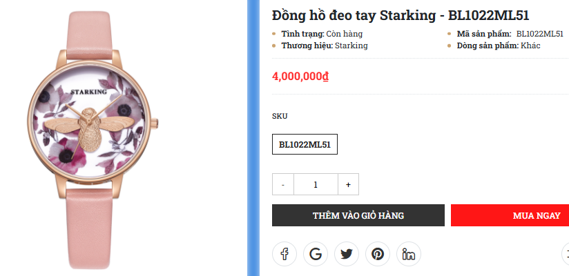 Đồng hồ đeo tay Starking - BL1022ML51