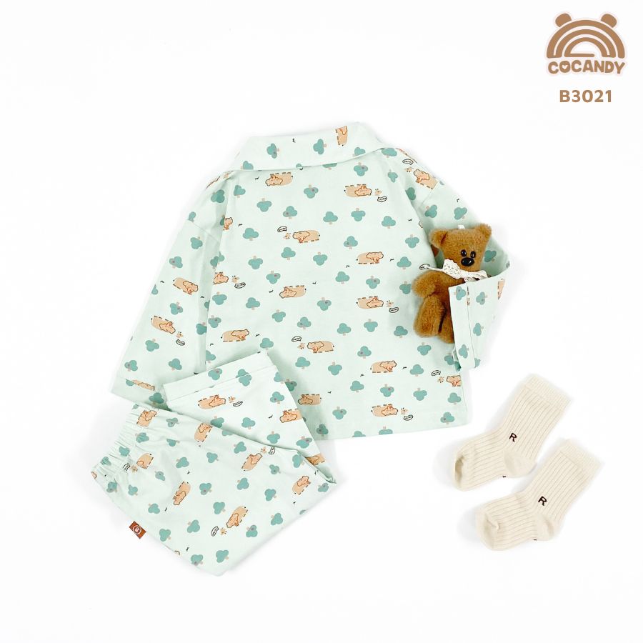 Bộ pijama dài XANH LÁ voi NÂU_thumbnail_4