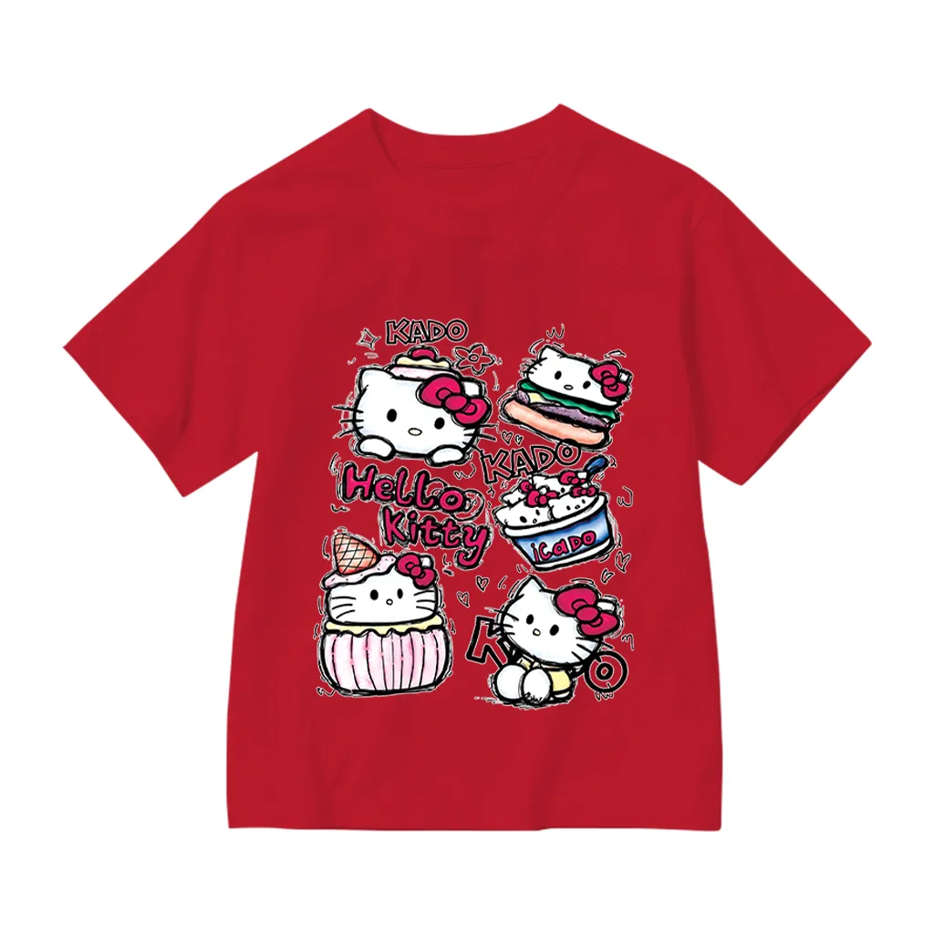 Áo thun cho bé gái Kado vải cotton thoáng mát dày dặn Hello Kitty cổ tròn in mix 2867_thumbnail_14