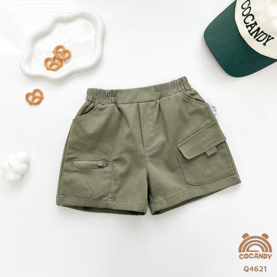 Quần cộc kaki XANH RÊU 2 túi khóa kéo_thumbnail_9