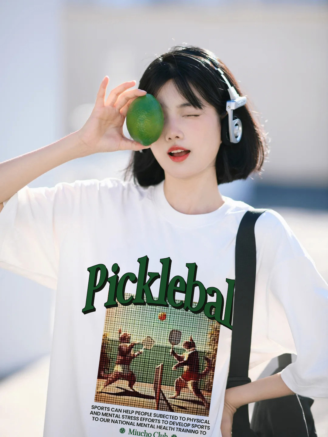 Áo thun nữ form rộng PICKLEBALL ATD1598 Miucho vải cotton 4 chiều thoáng mát cổ tròn in mix_thumbnail_6