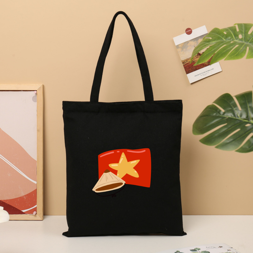 Túi tote vải canvas BST Tôi yêu Việt Nam có khoá kéo và ngăn phụ đi học, đi chơi - 𝐖𝐞 𝐓𝐞𝐞 TOTE10_thumbnail_2