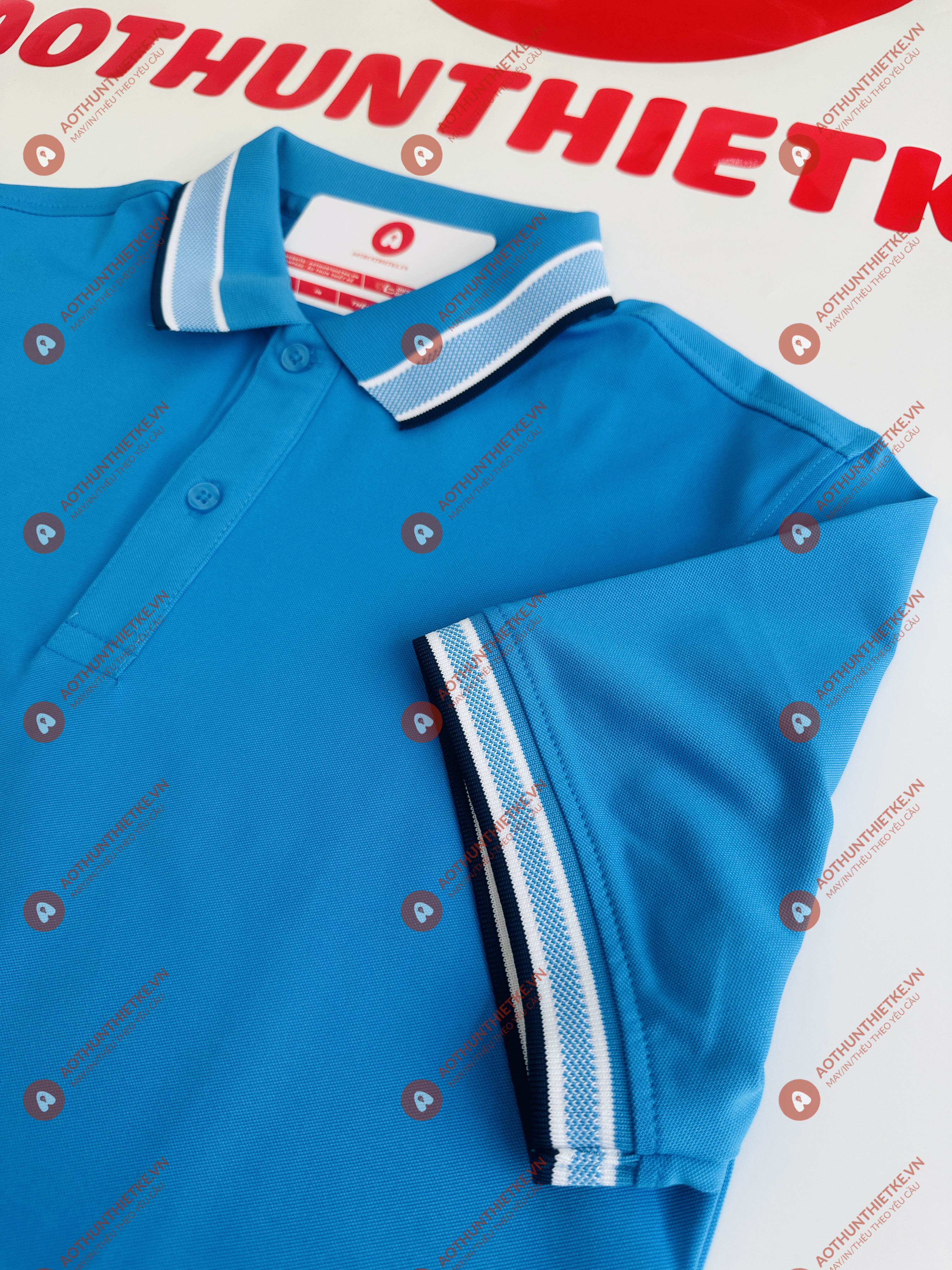 Áo Đồng Phục Polo Caro Xanh Ya_thumbnail_2