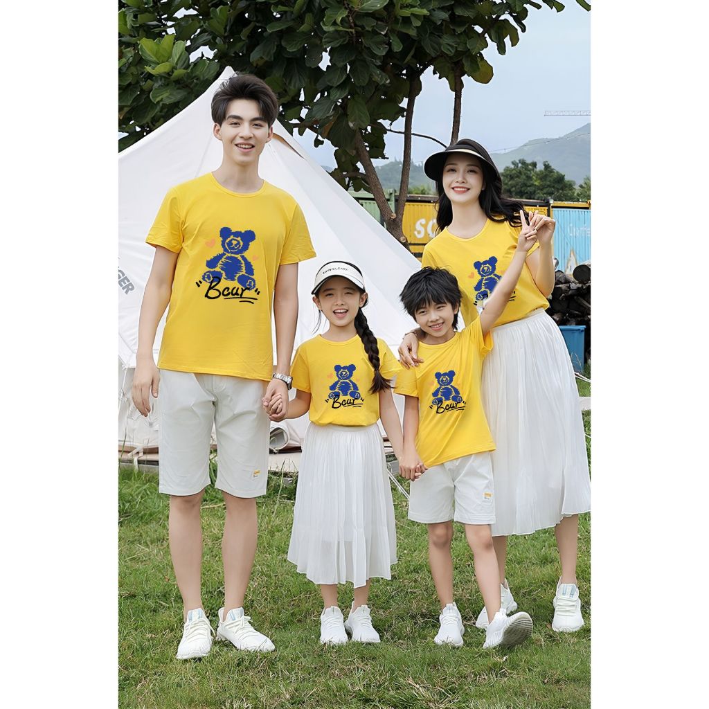 Áo thun gia đình in hình dễ thương - Áo gia đình 3-4-5 người - Loza G0157_thumbnail_2