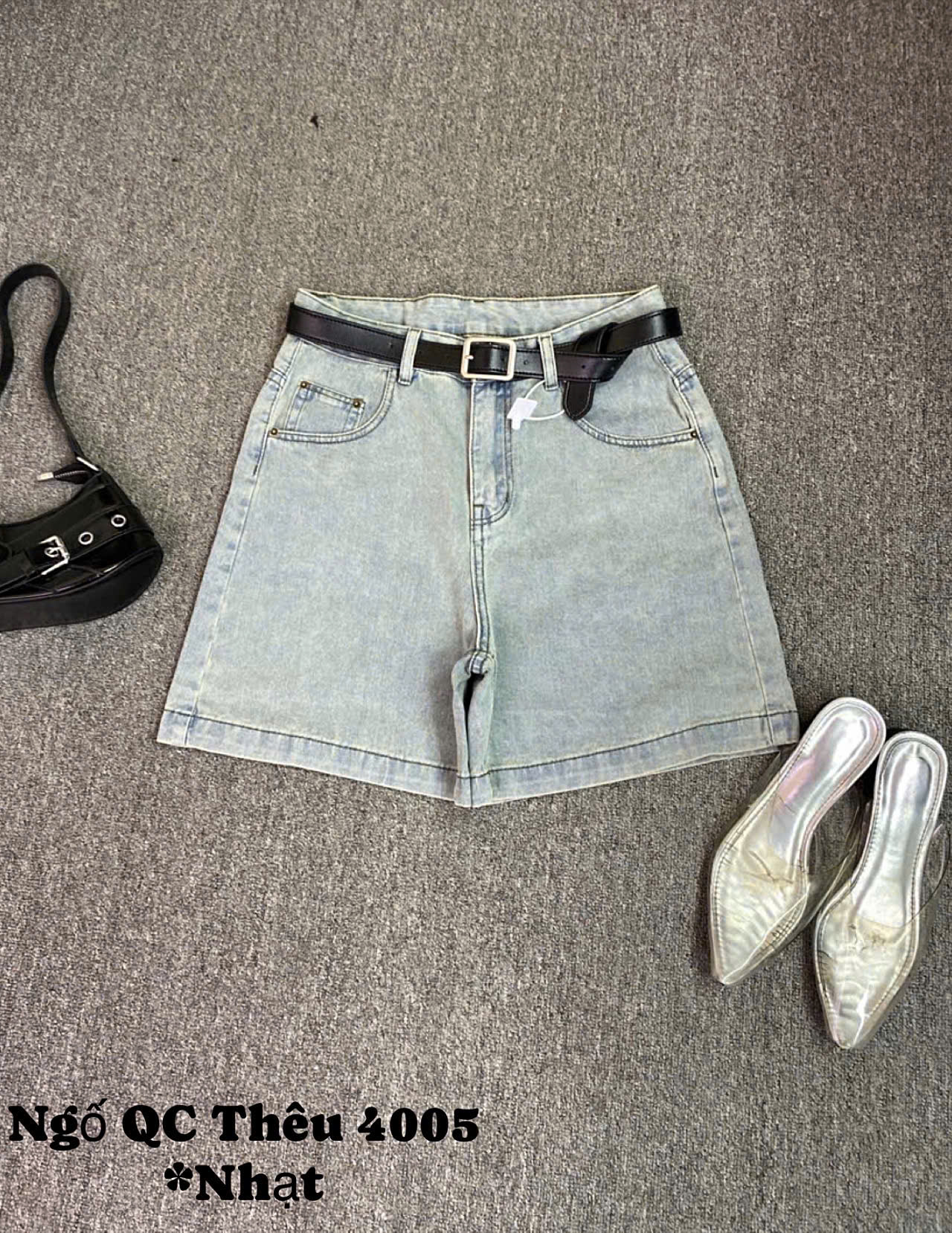 Quần short lửng ngố thêu cún basic bigsize QSJ4005 dành cho nàng béo mập từ 55-90kg