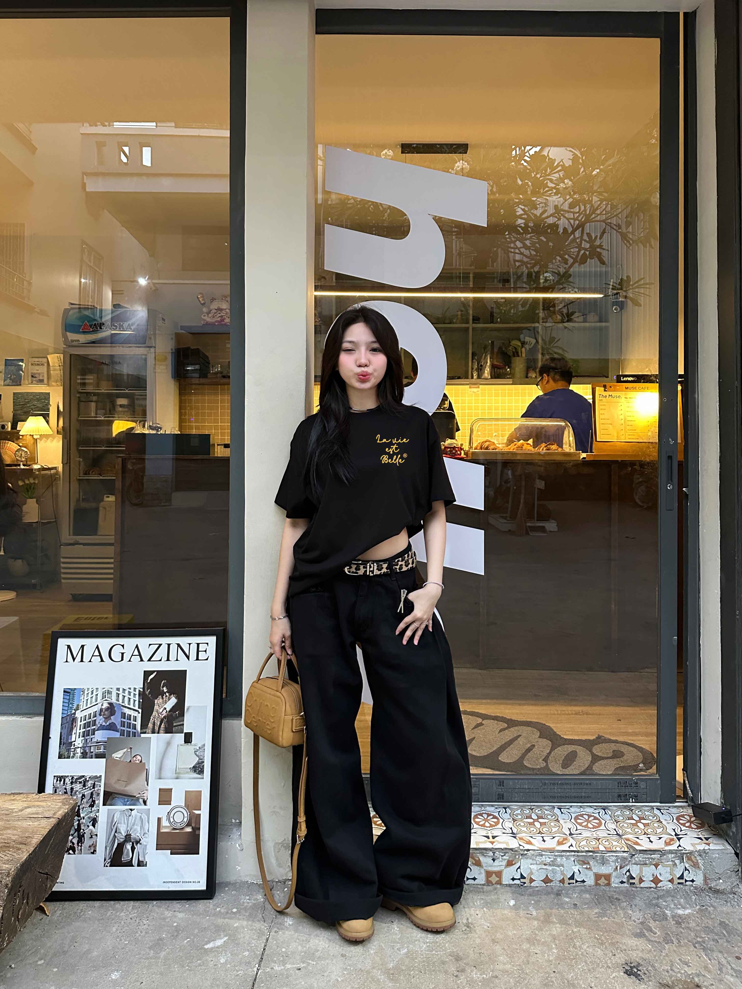 Áo thun boxy unisex in basic AXD2422 Miucho Club vải cotton 100% tay ngắn cổ tròn_thumbnail_5