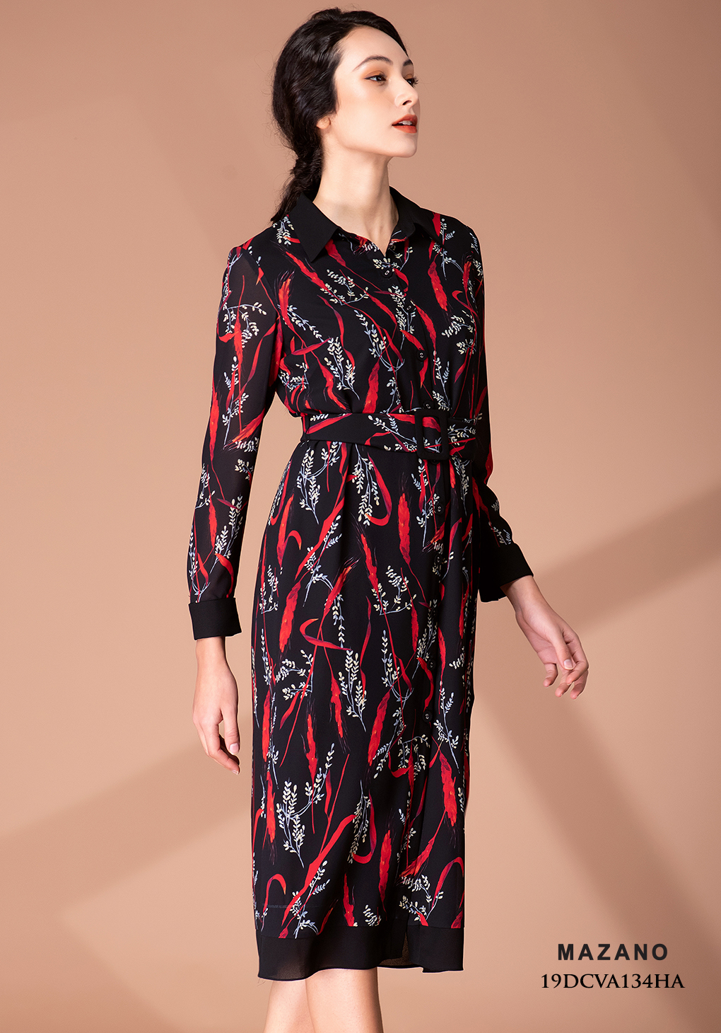 Đầm nền đen hoa đỏ họa tiết_thumbnail_2