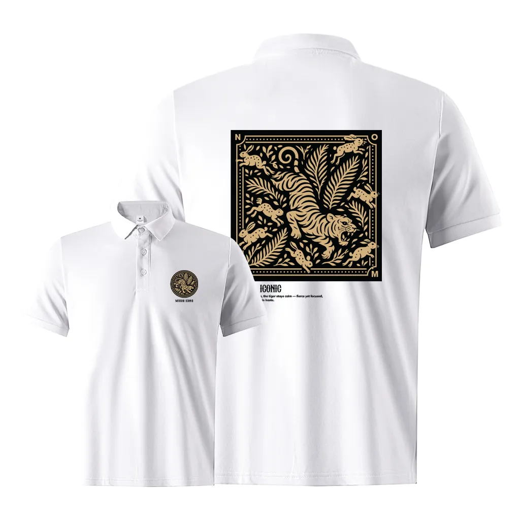 Áo polo nam form vừa Tiger 2502 Miucho Iconic chất vải cá sấu thoáng mát cổ trụ in graphic_thumbnail_0