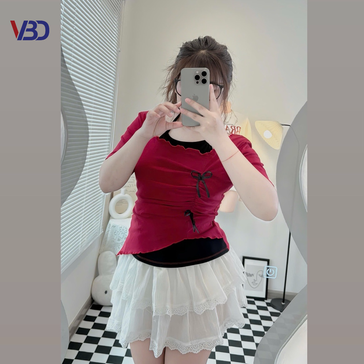 Chân váy ren lưng thun kiểu bigsize CV6010 dành cho nàng béo mập từ 55-90kg_thumbnail_3