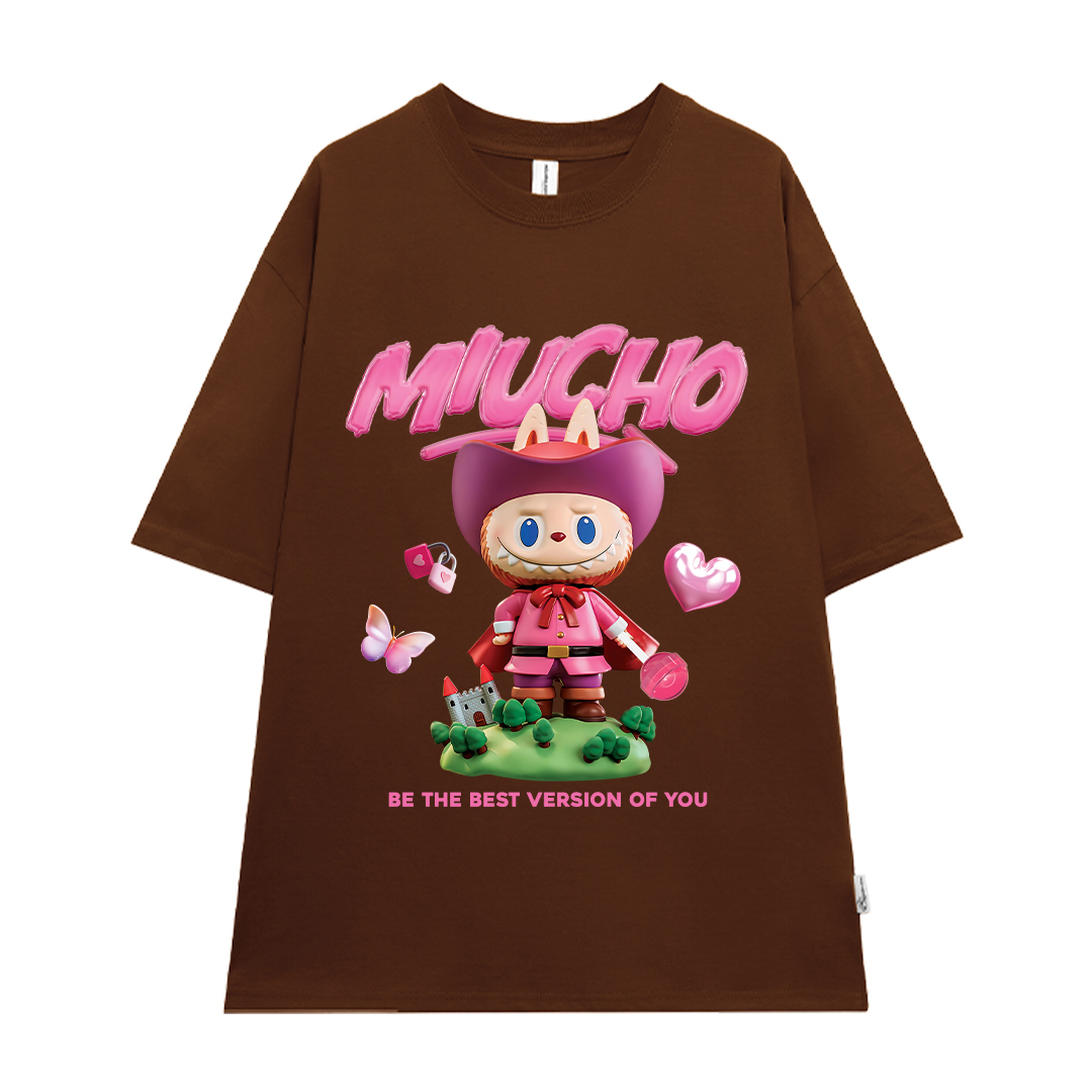 Áo thun labubu dễ thương form rộng nhiều màu ATD1453 Miucho vải cotton cổ tròn in mix_thumbnail_12