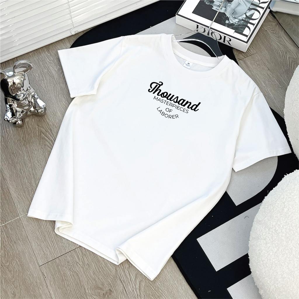 Áo thun nữ form vừa regular ARD530 Miucho Chic cotton cổ tròn in typography_thumbnail_7