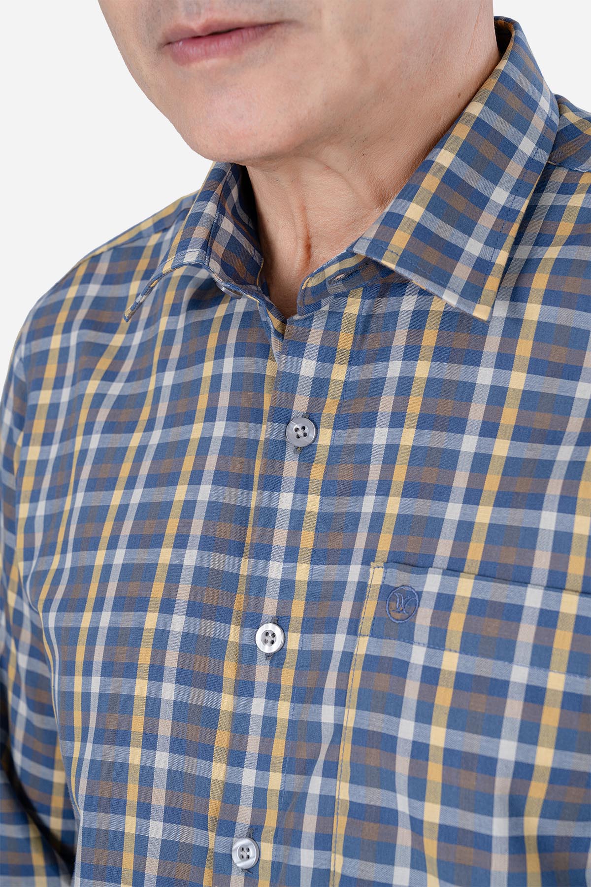 Áo Sơ Mi Caro Dài Tay Nam Trung Niên Sợi Tre Khử Mùi Chống Nhăn_thumbnail_5