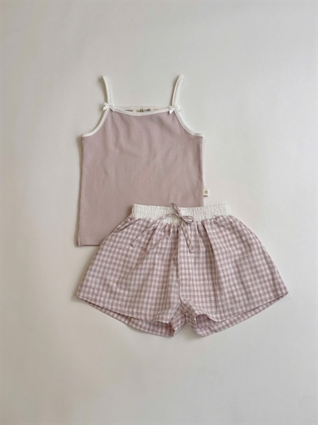 Little Bows Cotton Set '25 (Set Áo Hai Dây x Quần Caro)_thumbnail_1