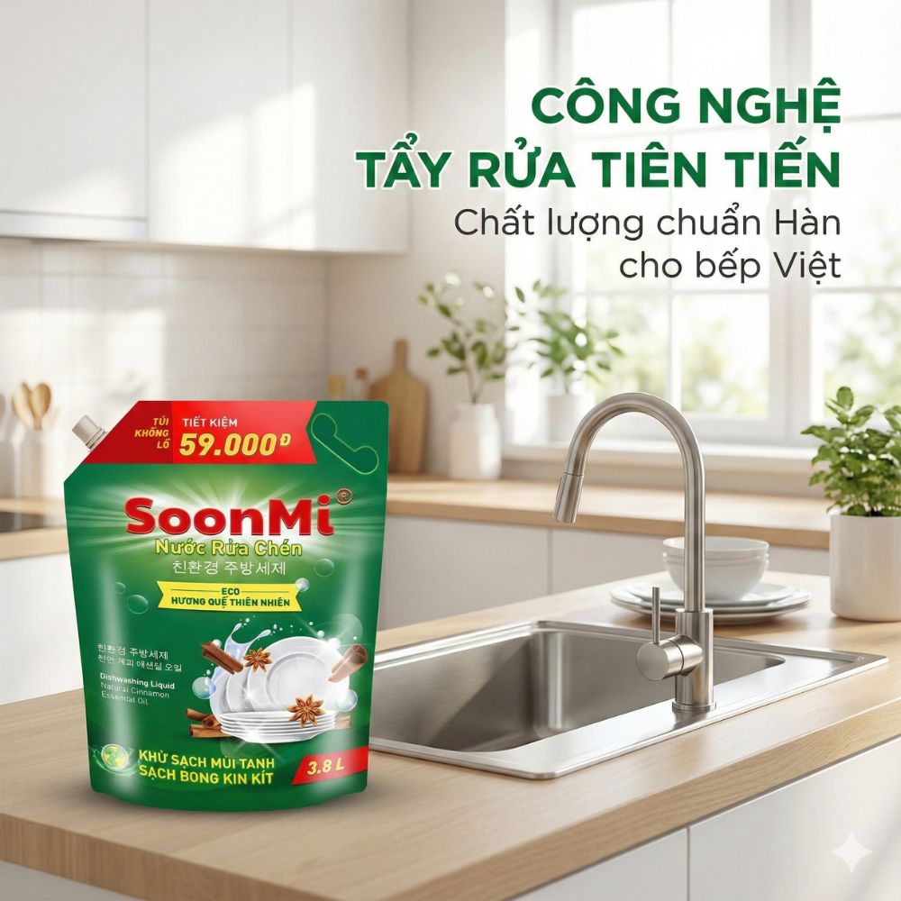 Nước rửa chén hương quế Soonmi 3L8_thumbnail_6