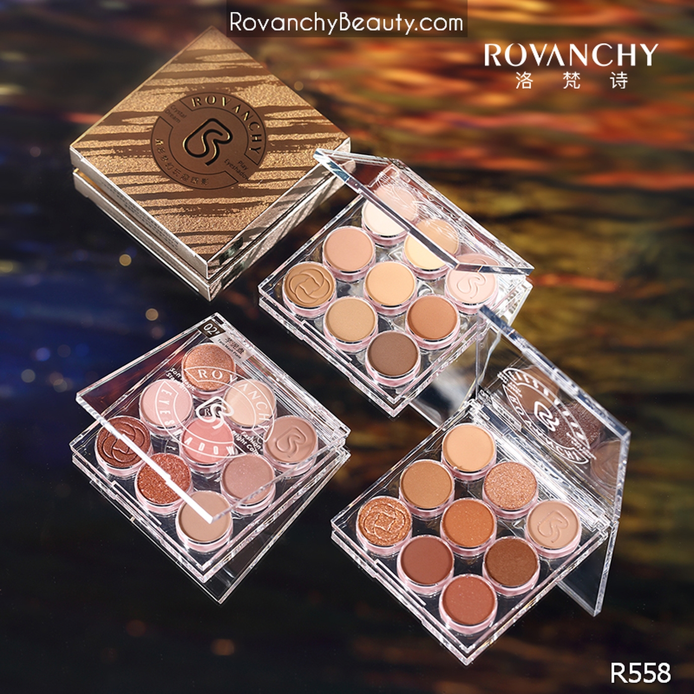 Bảng Phấn Mắt R558 ROVANCHY 9 Ô Màu Mắt Thời Thượng – Đa Dạng Phong Cách_thumbnail_4