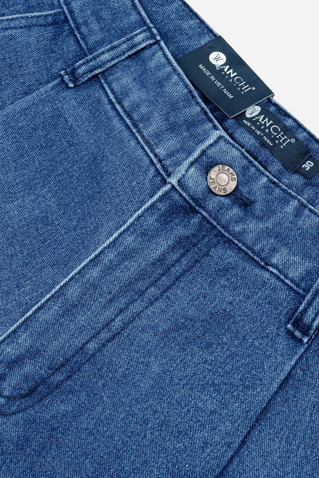 Quần Soọc Jeans 1 Li Nam Trung Niên ANCHI Chất Liệu Cafe Dáng Suông Túi Chéo Màu Xanh Nhạt_thumbnail_8