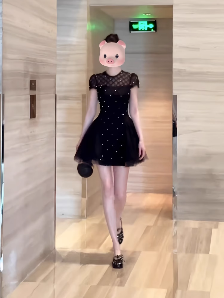 16699-Đầm xòe tiểu thư  kết ngọc trai ( voan lưới,lót)_thumbnail_0