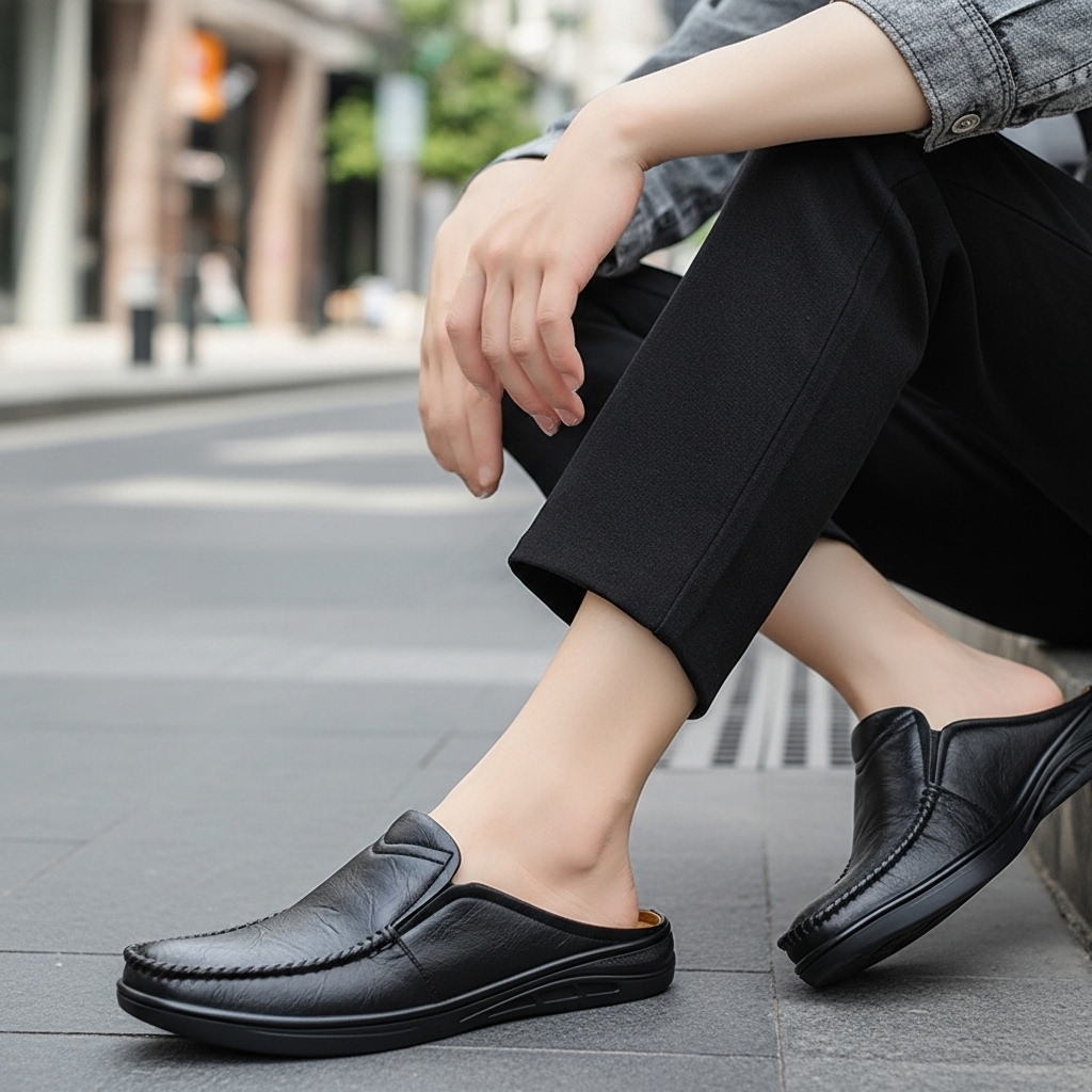 Giày Sục Da Cao Cấp NA1406