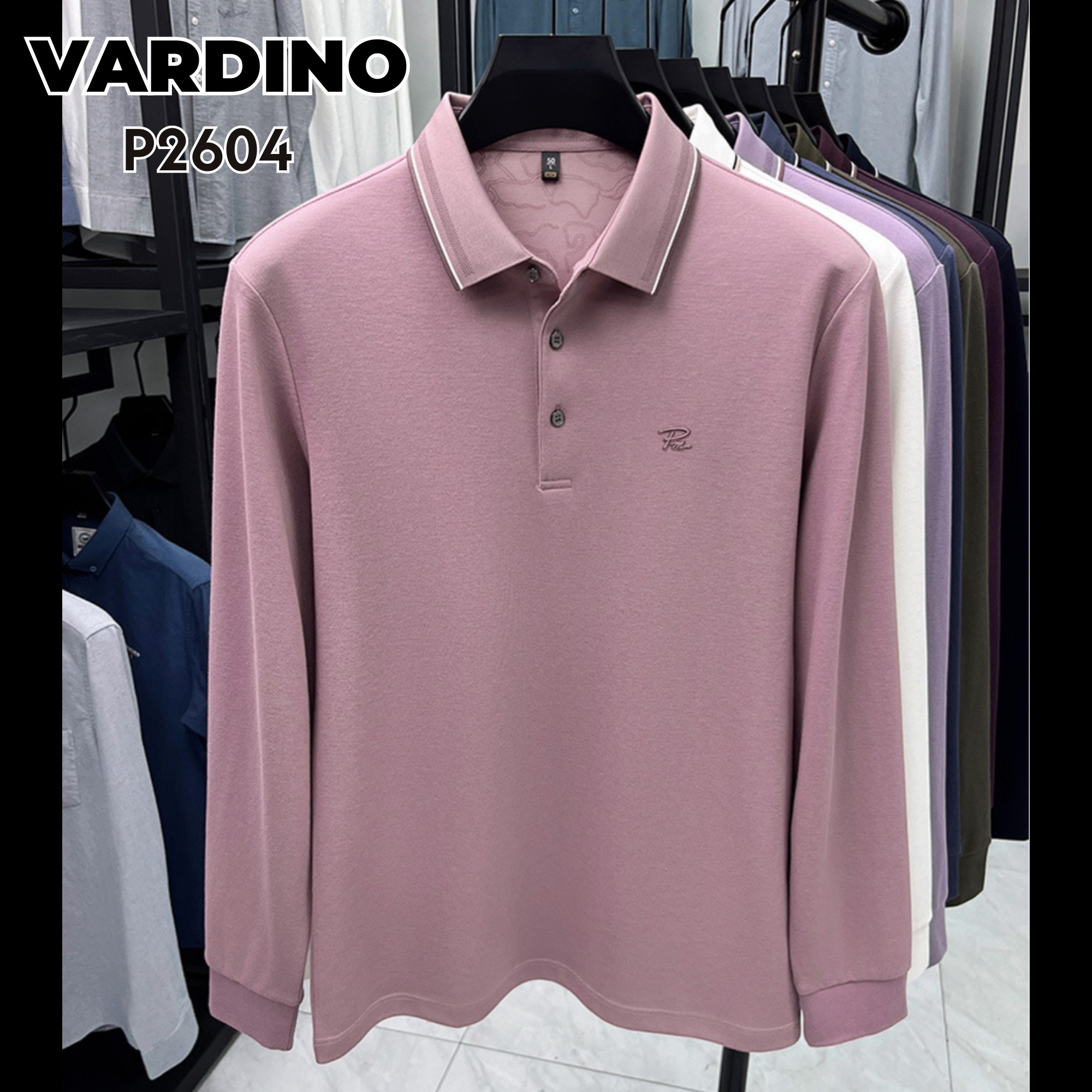 Áo polo nam dài tay Vardino P2604
