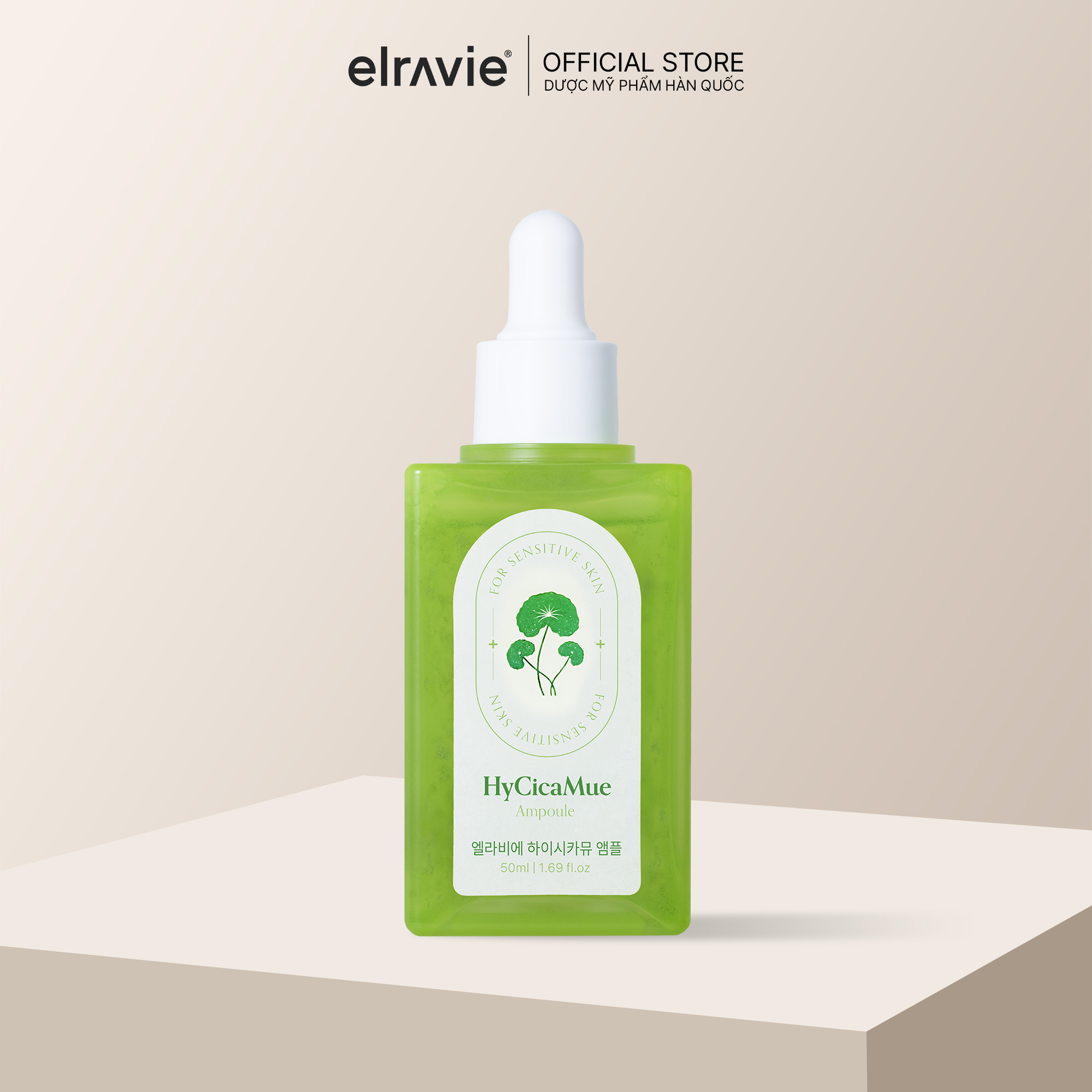 Tinh chất dưỡng da, kiểm soát bã nhờn Elravie HyCicaMue Ampoule 50ml