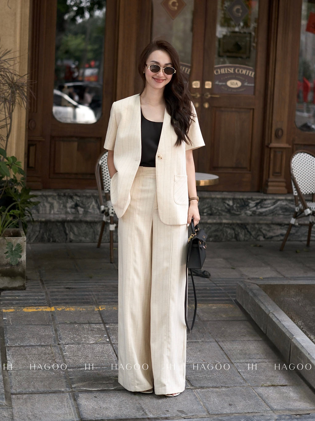 Blazer kẻ sọc cộc tay HAGOO_thumbnail_5