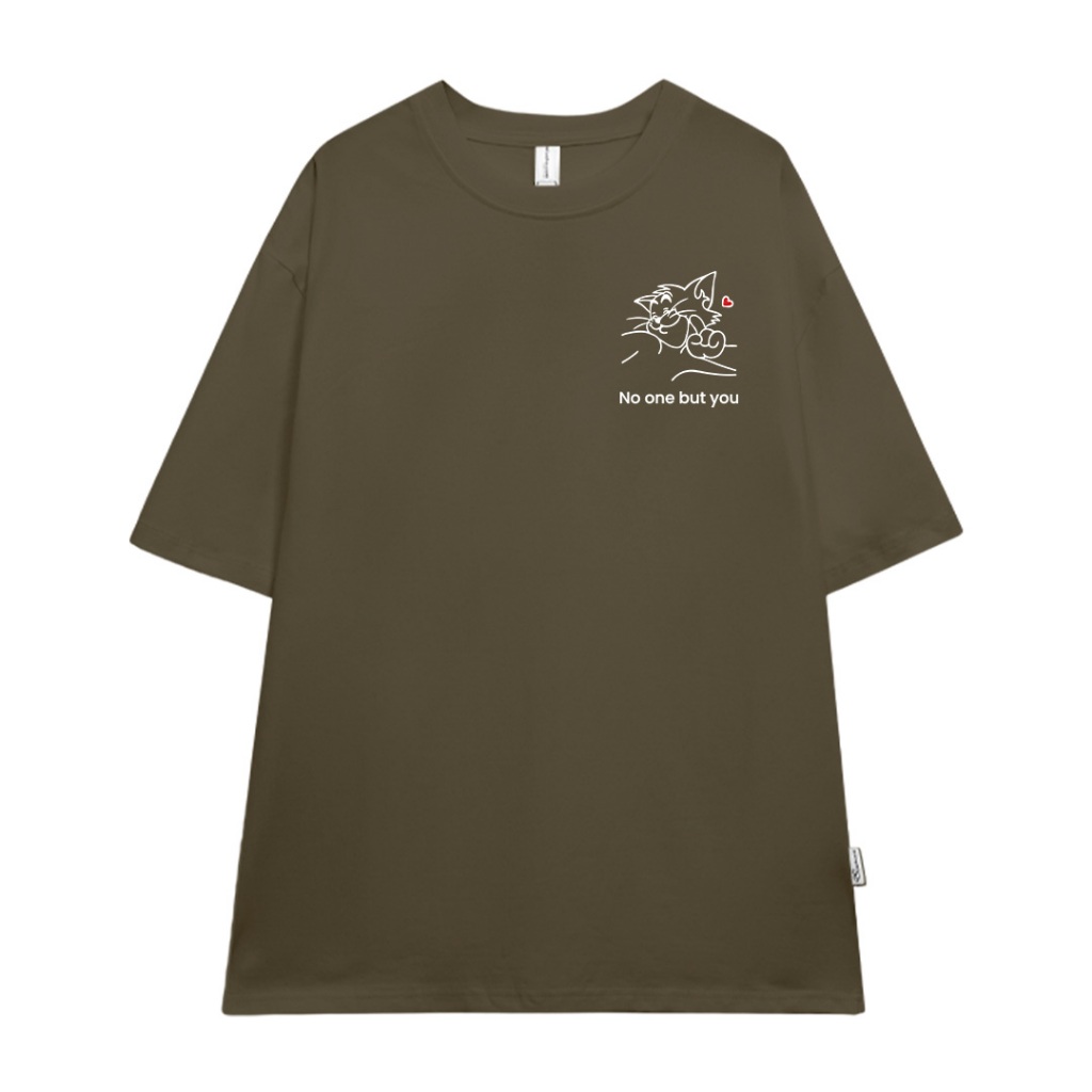 Áo thun couple form rộng cute hoạt hình unisex ATD1055 Miucho vải cotton tay lỡ cổ tròn in mix_thumbnail_20