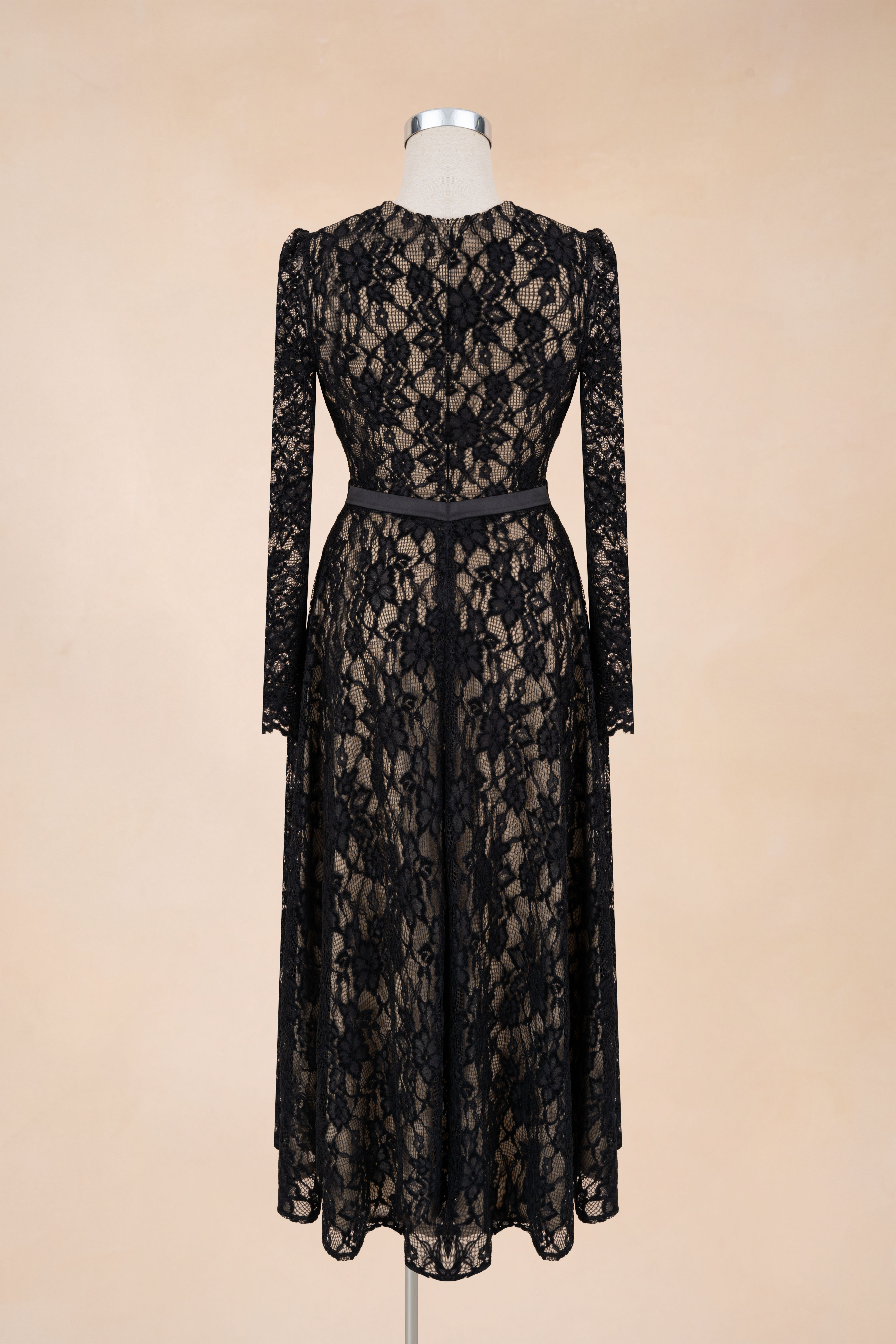 Đầm Xoè Lưới Ngực Nơ Eo_thumbnail_2