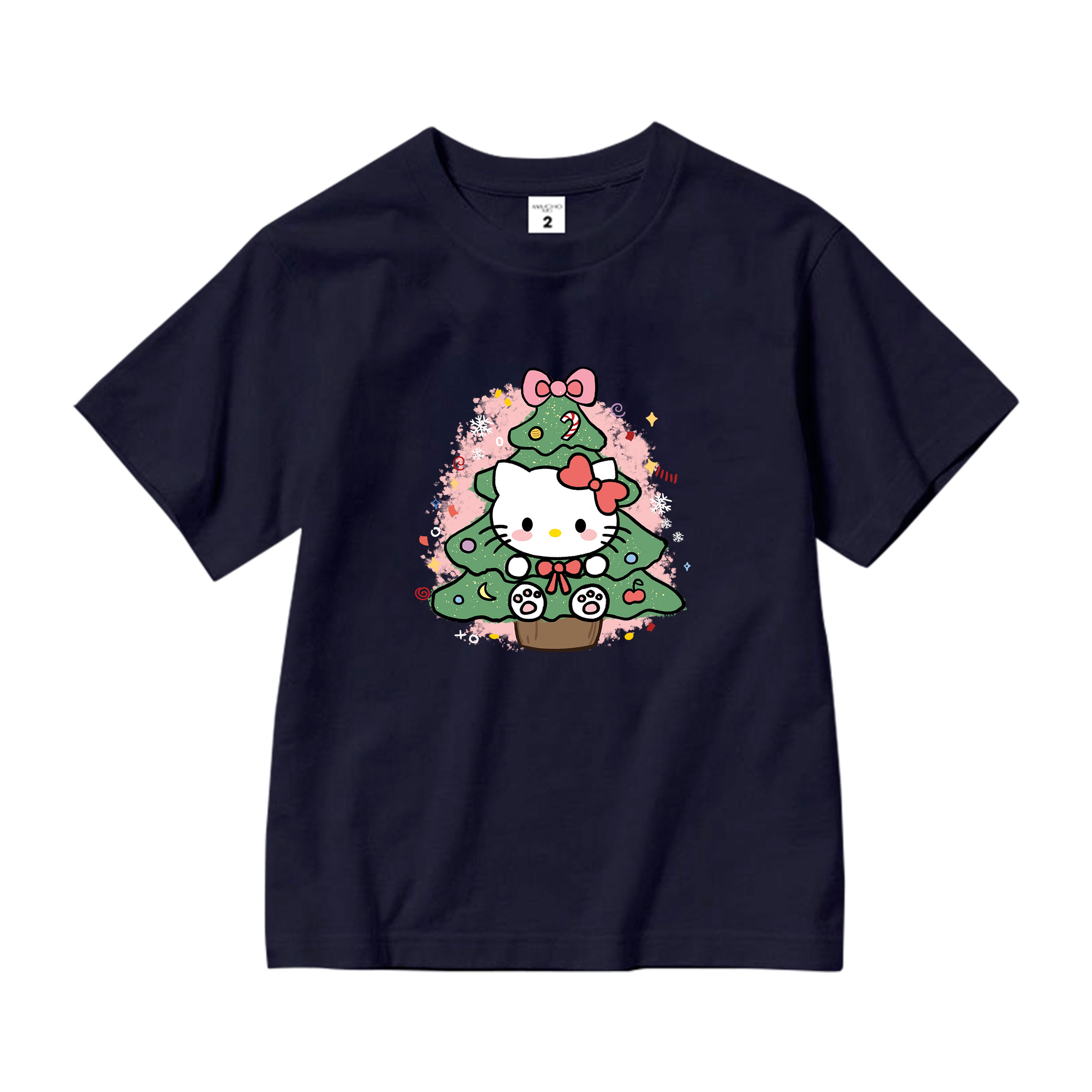 Áo thun bé gái giáng sinh noel from rộng chất vải cotton thoáng mát AED1709 Miucho Kid in artwork_thumbnail_9