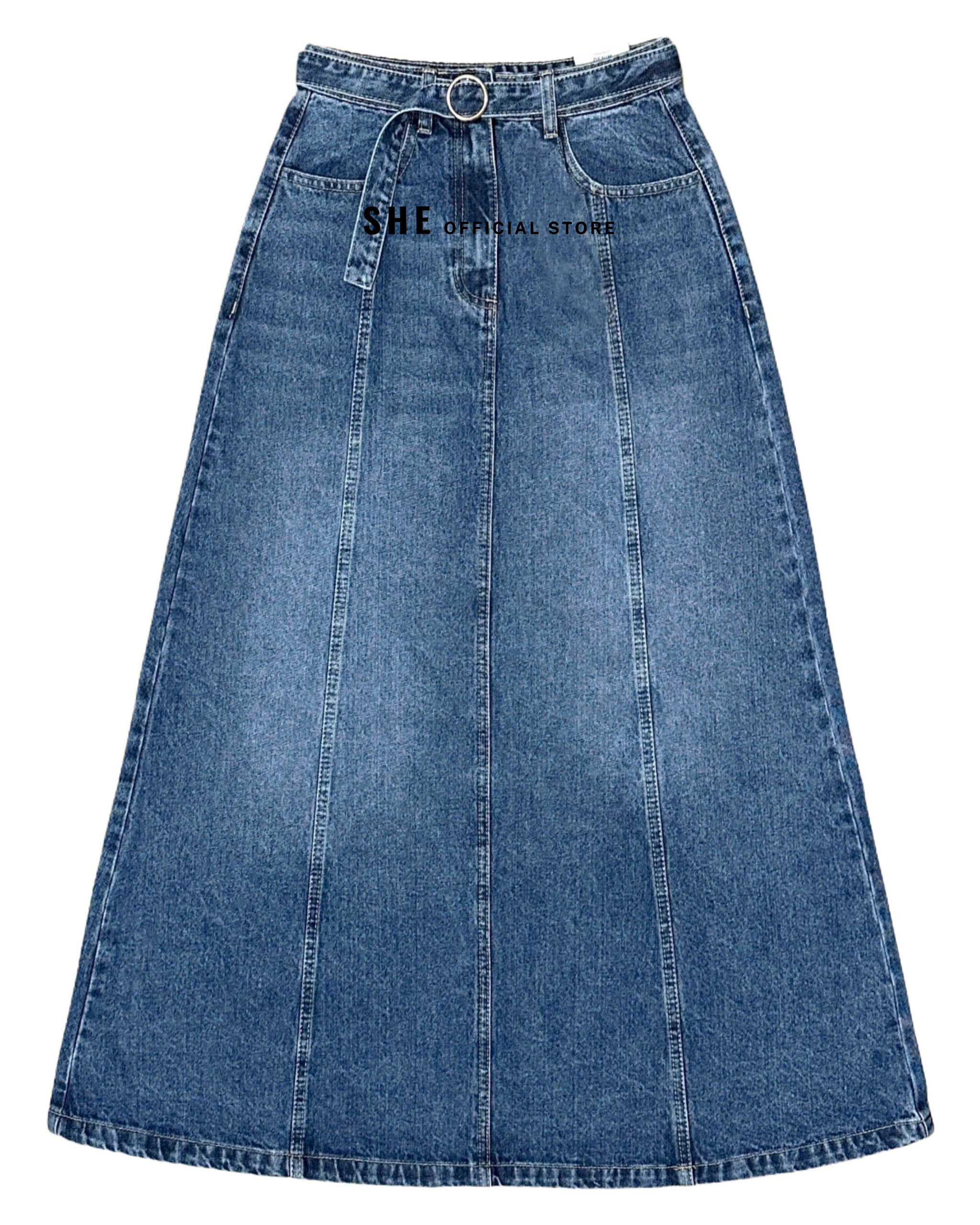 G792 CHÂN VÁY BB DENIM ĐẬM