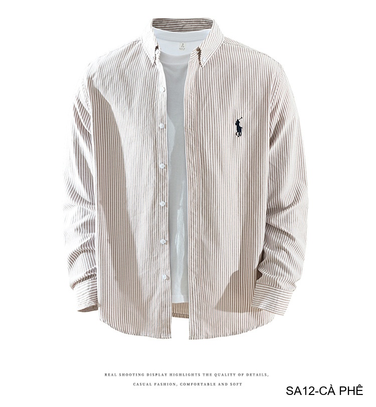 SA12 - Áo sơ mi nam dài tay sọc ngang phong cách Nhật Bản, chất cotton mềm mại, dáng rộng thoải mái_thumbnail_23