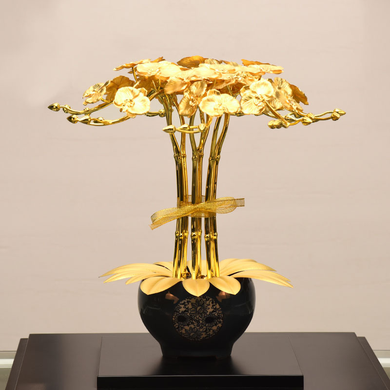 Chậu hoa lan hồ điệp mạ vàng 24k cao cấp 