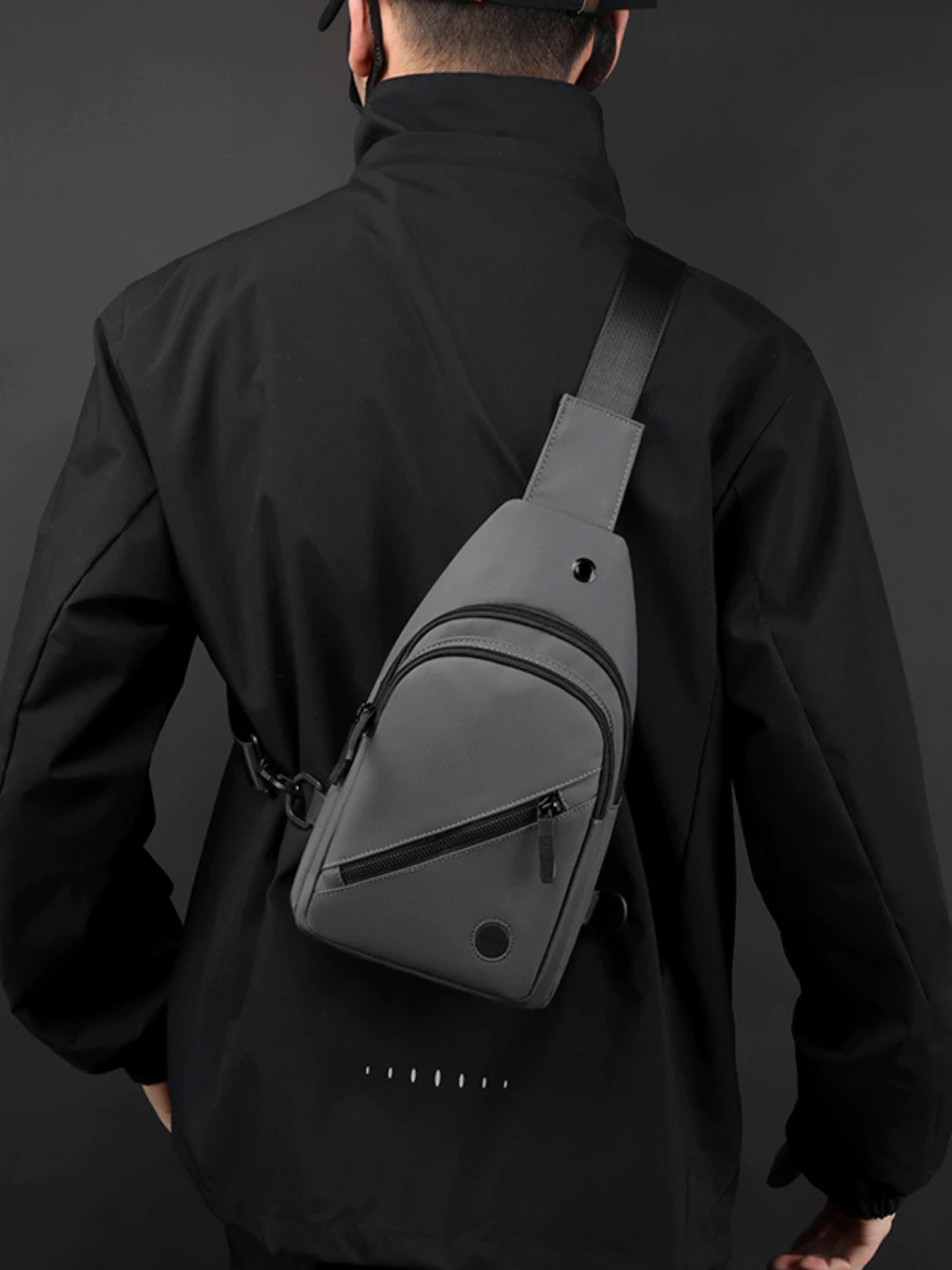 Túi đeo chéo nam vải chống nước, túi bao tử nam nhỏ gọn cao cấp