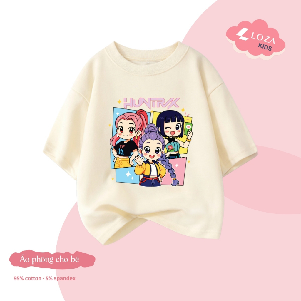 Áo phông bé gái hình nhóm nhạc Huntrix Rumi, Zoe, Mira - Loza Kids AT019_thumbnail_10
