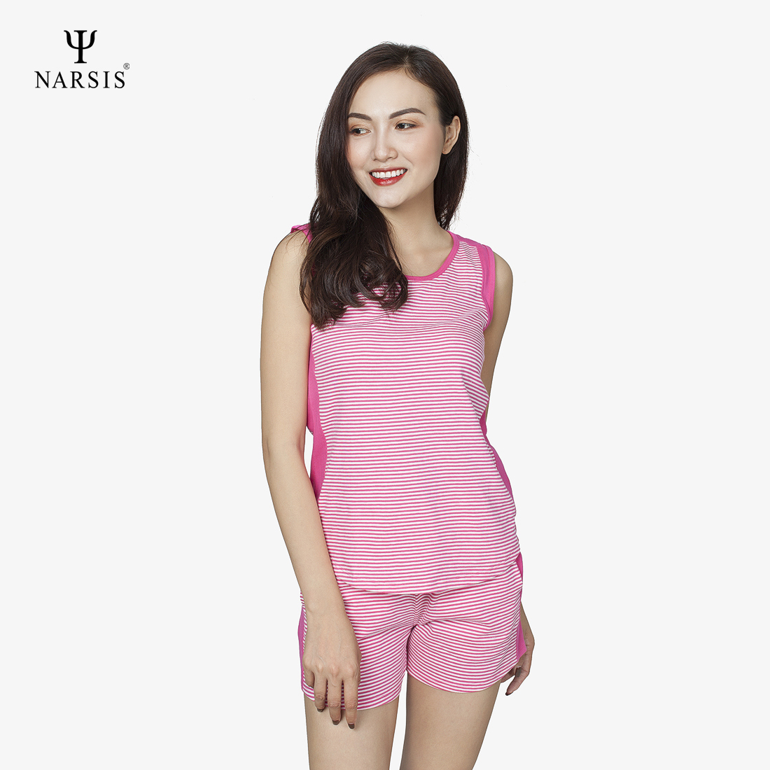 BỘ HÈ LỬNG NỮ M8033 NARSIS CHẤT LIỆU THOÁNG MÁT, DỄ CHỊU, THOẢI MÁI CẢ NGÀY, DỄ VẬN ĐỘNG