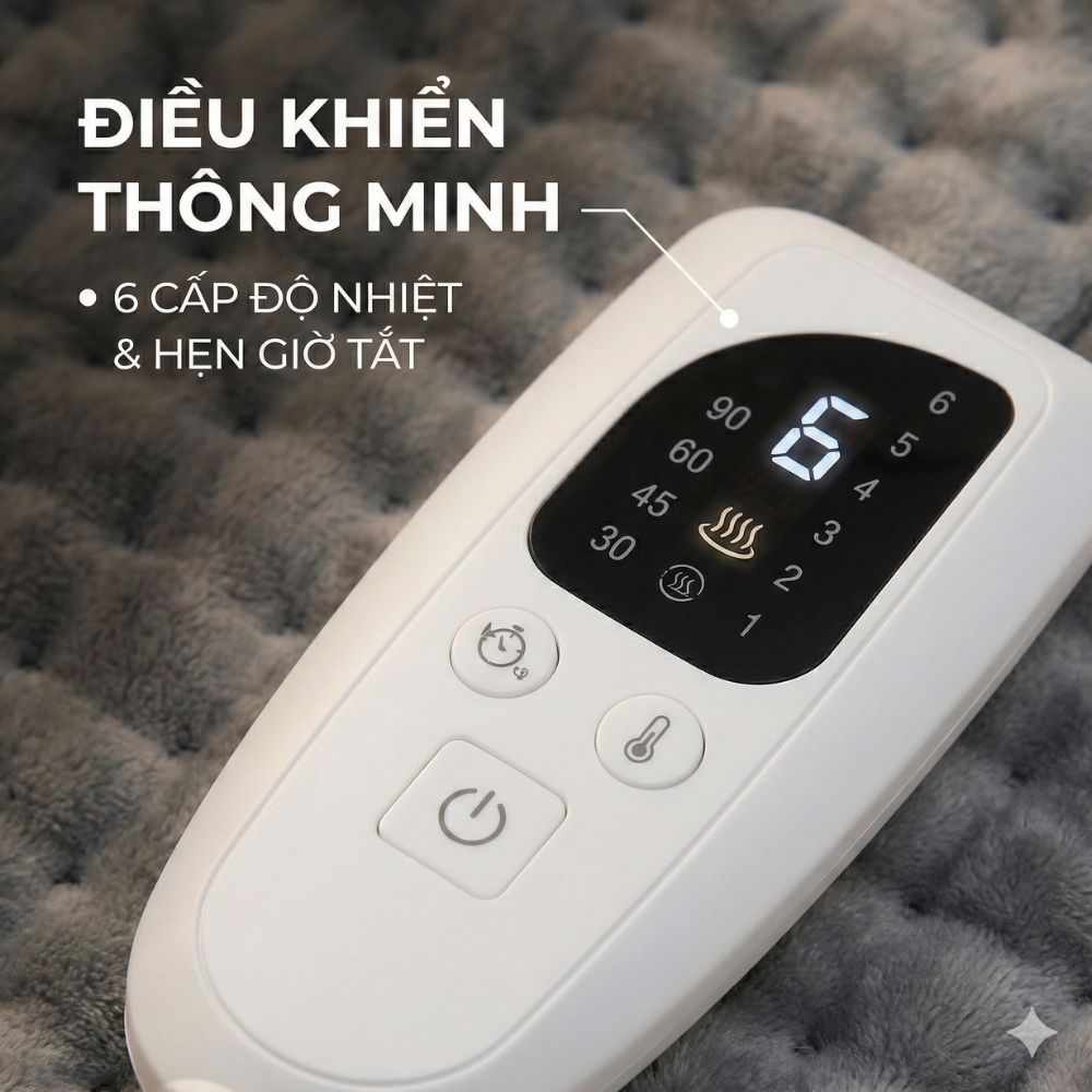 Thảm Chườm Nóng Kachi MK363 giảm đau nhức, đệm sưởi ấm, chăn điện_thumbnail_5