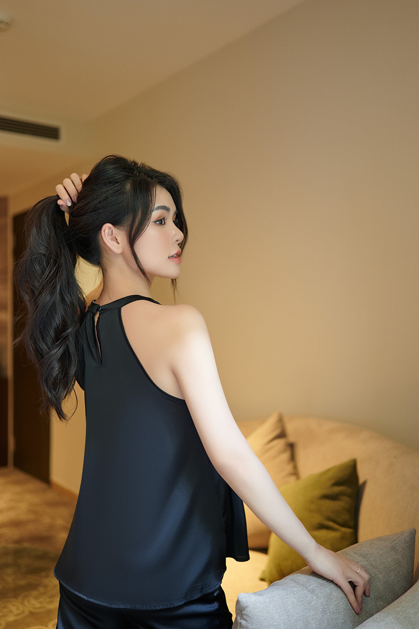 Bộ ngủ áo yếm, quần dài BN500