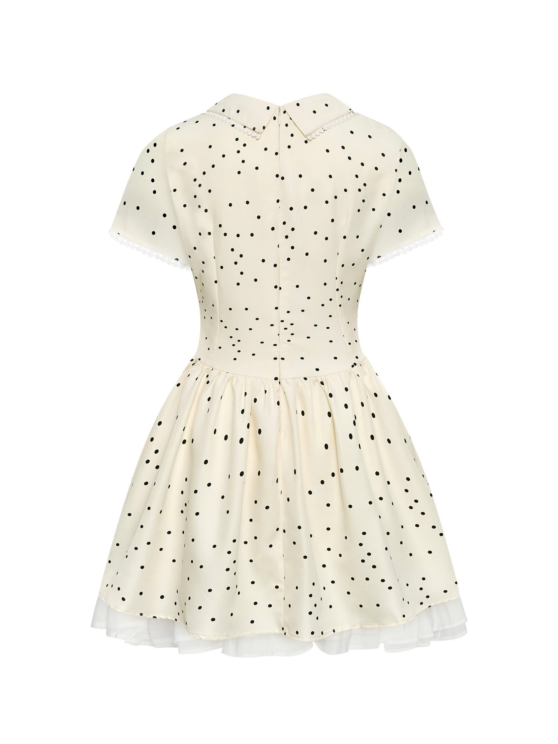 BIGSIZE NỮ - Đầm chấm bi phối voan xếp ly kiểu V-DA203_thumbnail_4