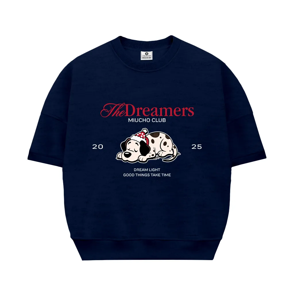 Áo sweater tay ngắn form boxy hình cún dễ thương 2598 Miucho chất vải nỉ 2 da cao cấp thoáng mát in mix_thumbnail_9