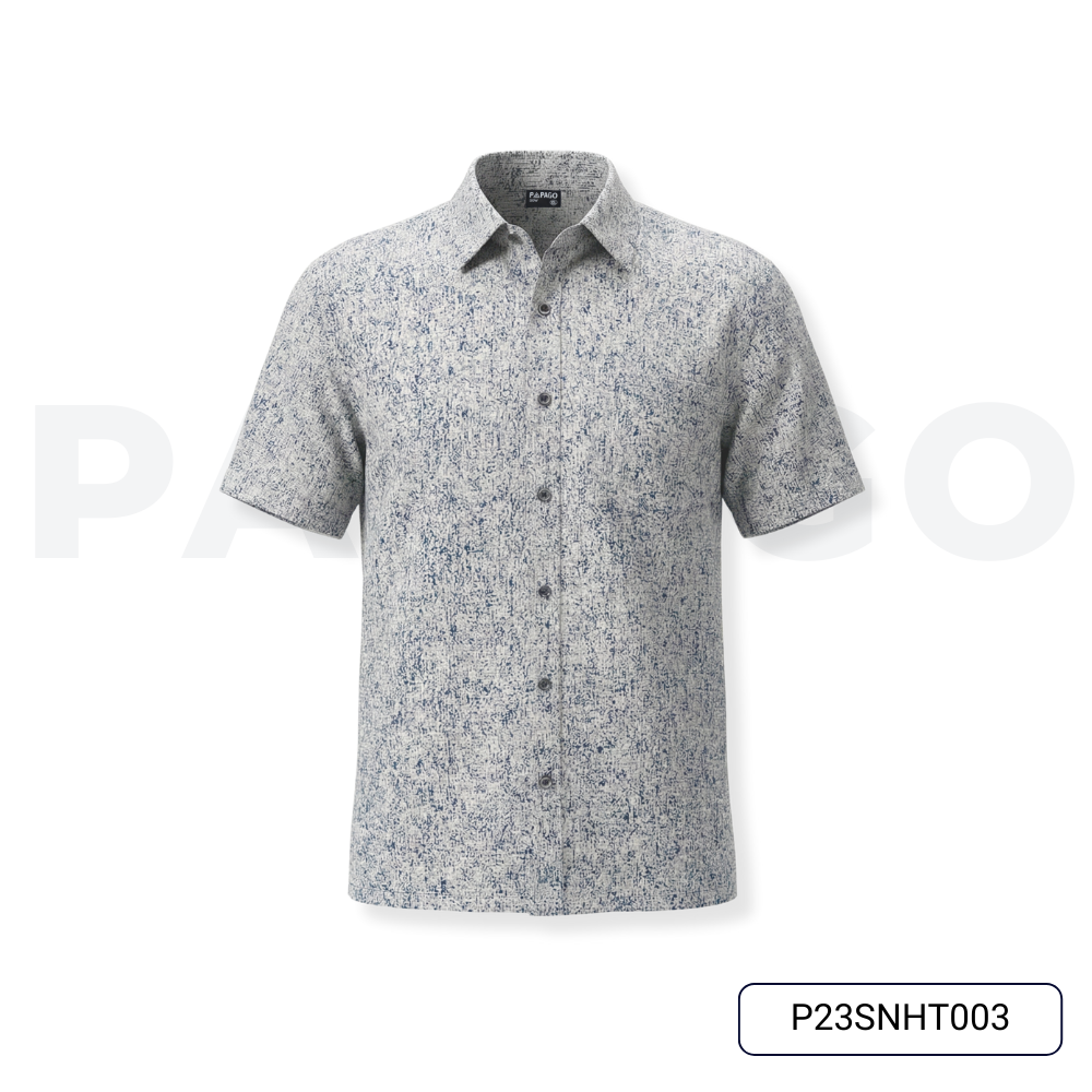 Áo sơ mi nam trung niên lai ngang PAPAGO vải xô đũi in họa tiết - P23SNHT003_thumbnail_3