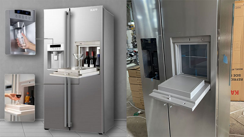 Tủ Lạnh Side By Side Kaff KF-BCD606MBR
