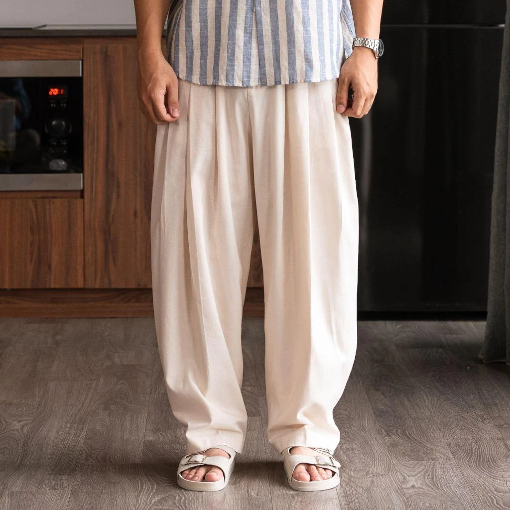 Quần Dài Lark Wide Vải Linen Form Balloon